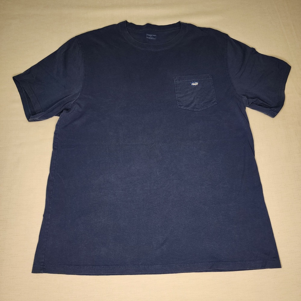 Southern Tide Mens Large Navy Blue Short Sleeve Pocket T Shirt Skipjack Crew